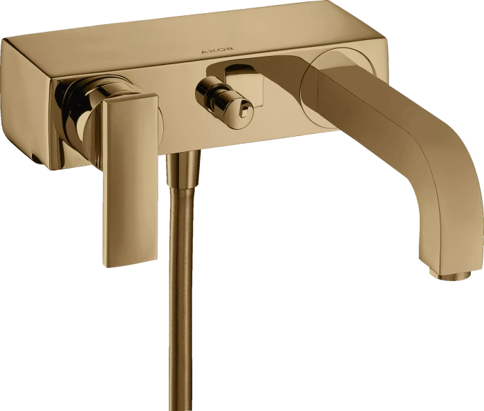 Hansgrohe Citterio Einhebel-Wannenmischer Aufputz mit Hebelgriff polished bronze