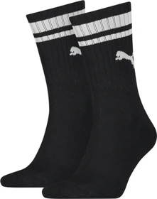 Puma Crew Heritage Stripe Socken schwarz, 2 Paare (Damen)