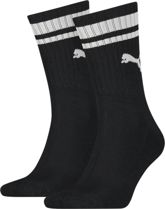 Puma Crew Heritage Stripe Socken schwarz, 2 Paare (Damen)