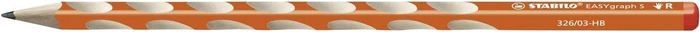 STABILO EASYgraph S Bleistift HB graphit, orange, Rechtshänder