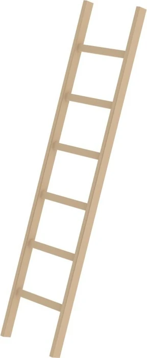Günzburger Steigtechnik Holz Anlegeleiter, 8 Stufen