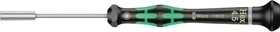 Wera Kraftform Micro 2069 Elektroniker Außensechskant Schraubendreher, 4.5x60mm
