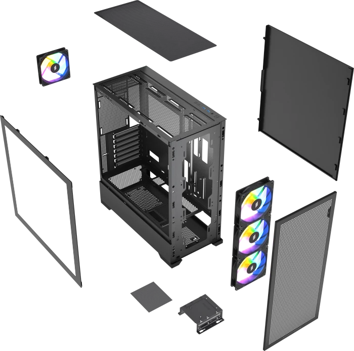 Silentware Core 100 A-RGB Black, Glasfenster