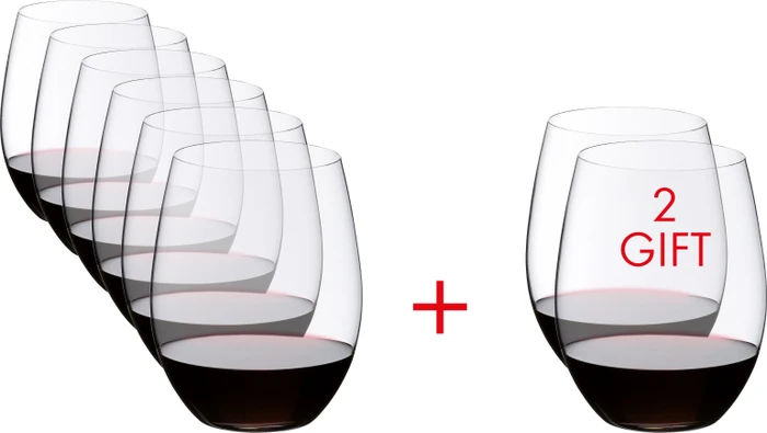 Riedel The O Wine Tumbler Cabernet/Merlotglas, 8 Stück