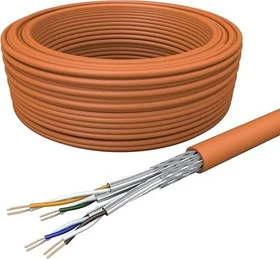 Draka UC900 HS23 Twisted-Pair Simplex Verlegekabel Eca, Cat7, S/FTP, ohne Stecker, 50m, orange