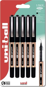 Uni-Ball Eye Broad UB-150-10 Tintenroller (Mine) schwarz/gold, 5er-Pack