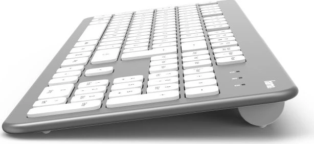 Hama KMW-700 Funk Tastatur und Maus Set, silber/weiß, USB, DE