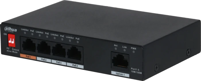 Dahua PFS30 Desktop Switch, 5x RJ-45, 60W Hi-PoE
