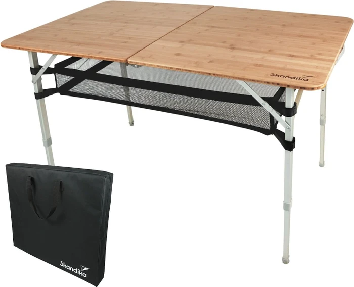 Skandika Tolja Bambus 120x70x70 faltbarer Campingtisch