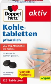 Doppelherz aktiv Kohletabletten pflanzlich, 125 Stück