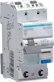Hager Fehlerstrom-Leitungsschutzschalter 1P+N 6kA C-16A 30mA Typ A QuickConnect