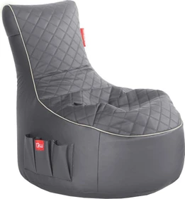 Gamewarez Gaming Sitzsack Classic Granite Hurricane, grau/weiß