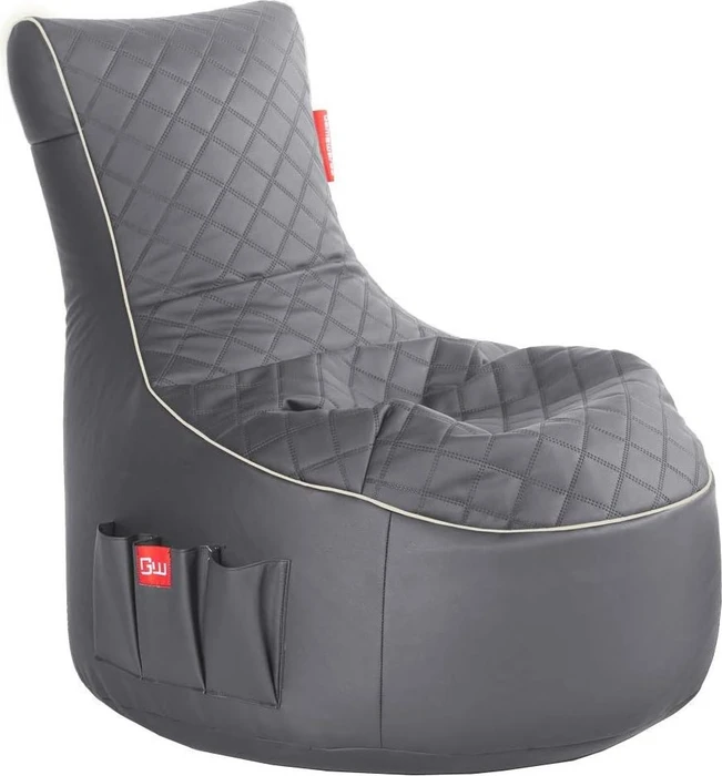 Gamewarez Gaming Sitzsack Classic Granite Hurricane, grau/weiß