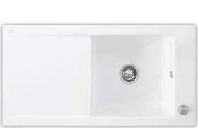 Villeroy & Boch Timeline 60 Einbau Becken reversibel mit Ablauffernbedienung stone white