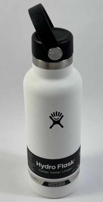 Hydro Flask Standard Mouth Flex Cap Isolierflasche 532ml weiß