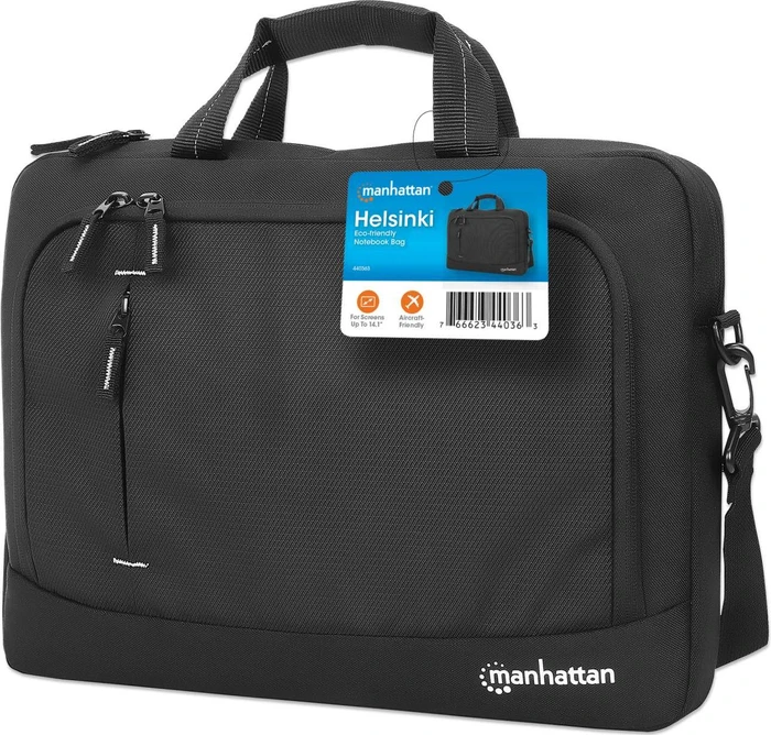 Manhattan Helsinki 14.1" Laptoptasche, schwarz