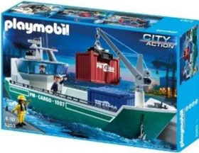 playmobil City Action Frachtschiff mit Verladekran