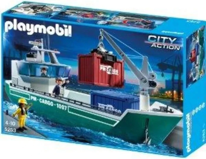 playmobil City Action Frachtschiff mit Verladekran