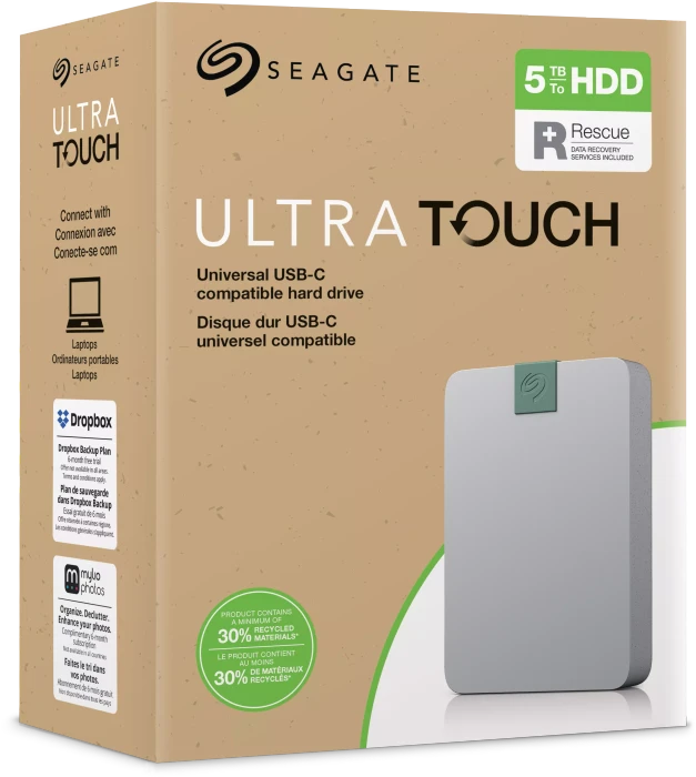 Seagate Ultra Touch, 5TB, +Rescue, USB-C 3.0