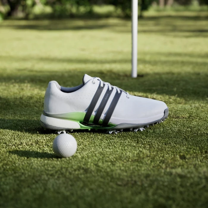 adidas Women's Tour360 24 BOOST cloud white/core black/green spark (Damen)