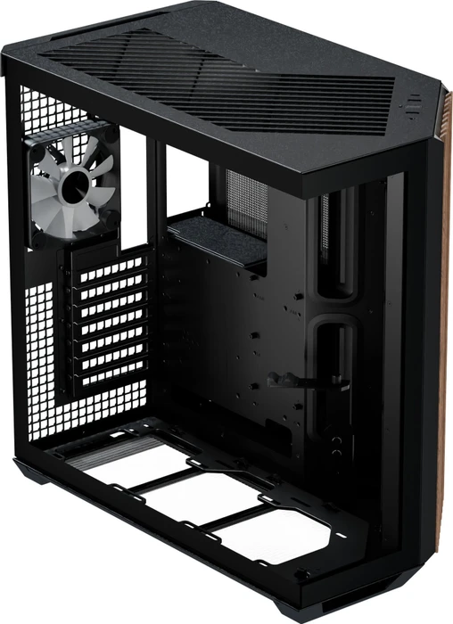 APNX V3 Black/Wood, inkl. 4x Lüfter, Glasfenster