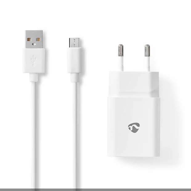 Nedis 10.5W USB-Universal-Ladegerät inkl. Micro-USB-Kabel weiß