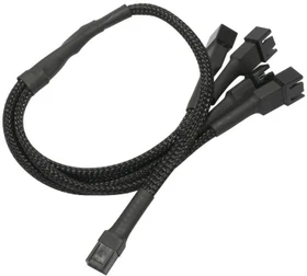 Nanoxia 3-Pin auf 4x 3-Pin Verteiler, sleeved, schwarz