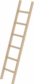 Günzburger Steigtechnik Holz Anlegeleiter, 6 Stufen