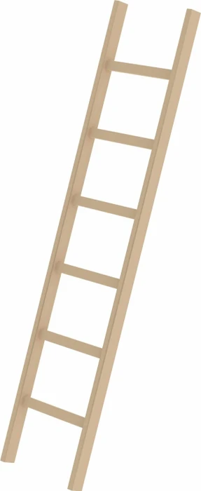 Günzburger Steigtechnik Holz Anlegeleiter, 6 Stufen