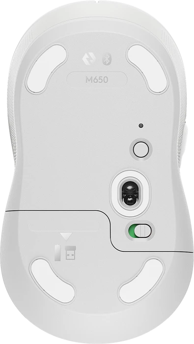 Logitech Signature M650 Medium, Off-White, Logi Bolt, USB/Bluetooth