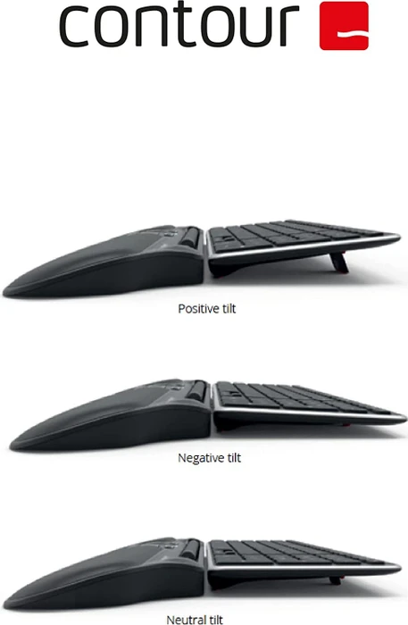 Contour Design Balance Keyboard Wired, schwarz/silber, USB, DE