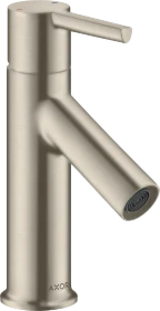 Hansgrohe Axor Starck Einhebel-Waschtischmischer 80 mit Hebelgriff und Ablaufgarnitur brushed nickel