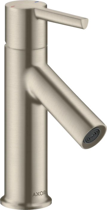 Hansgrohe Axor Starck Einhebel-Waschtischmischer 80 mit Hebelgriff und Ablaufgarnitur brushed nickel