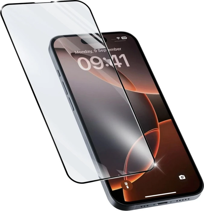 Cellularline Impact Glass Capsule für Apple iPhone 16 Pro schwarz