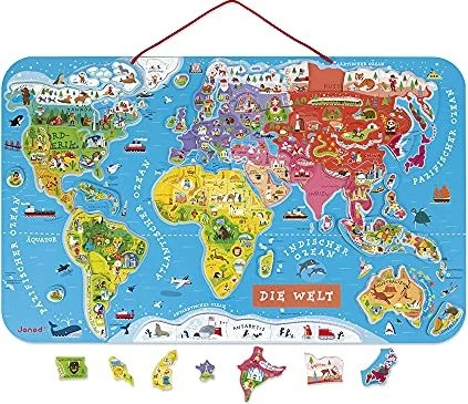 Janod Magnetische Landkarte Die Welt