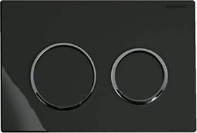 Geberit Omega20 Betätigungsplatte schwarz/glanzverchromt/schwarz