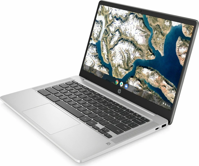 HP Chromebook 14a-na0019ng, Mineral Silver, Celeron N4020, 8GB RAM, 128GB Flash, DE