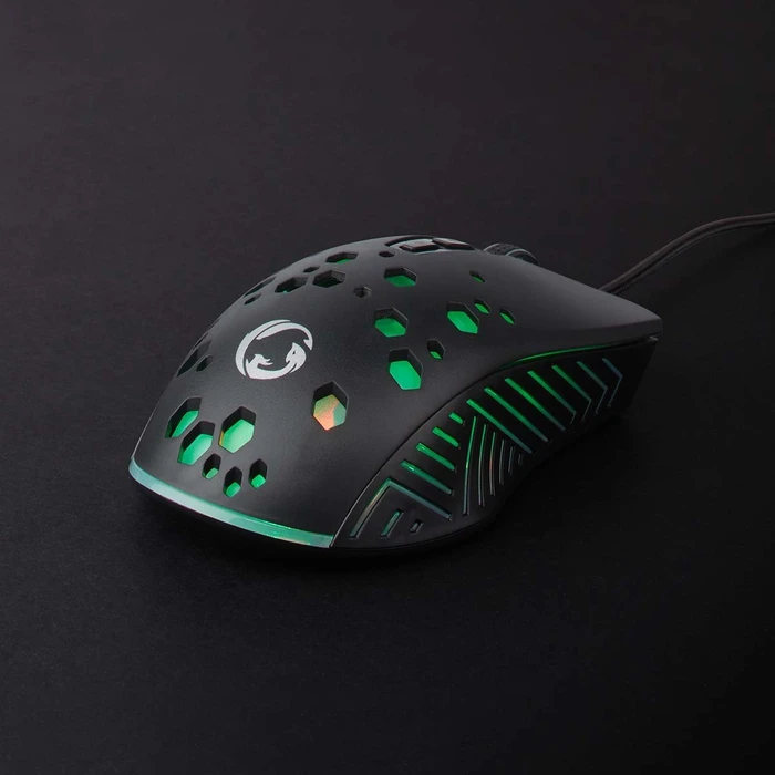 Nedis Wired Gaming Mouse with 12 lighting modes, schwarz, USB