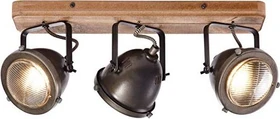 Brilliant Carmen Wood Spot 3-flammig bruned steel