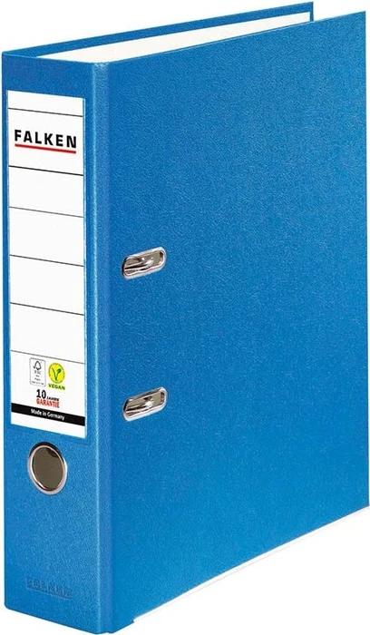 Falken Color Ordner 2-Ring PP, 80mm, A4, aqua, 20er-Pack