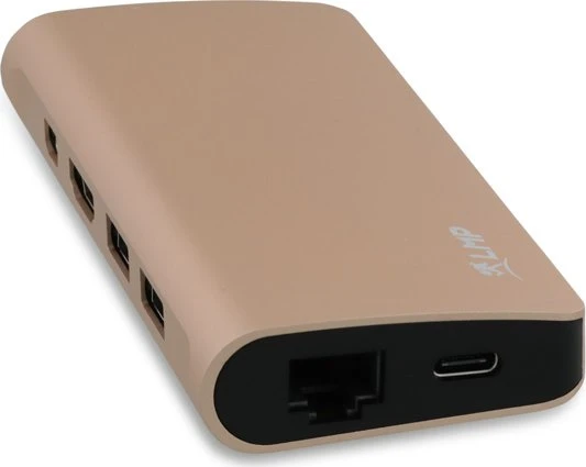 LMP USB-C Travel Dock, 9-Port, USB-C 3.0 [Stecker], gold
