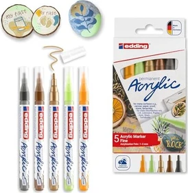 edding 5300 Acrylmarker fein natur 5 Farben, 5er-Pack