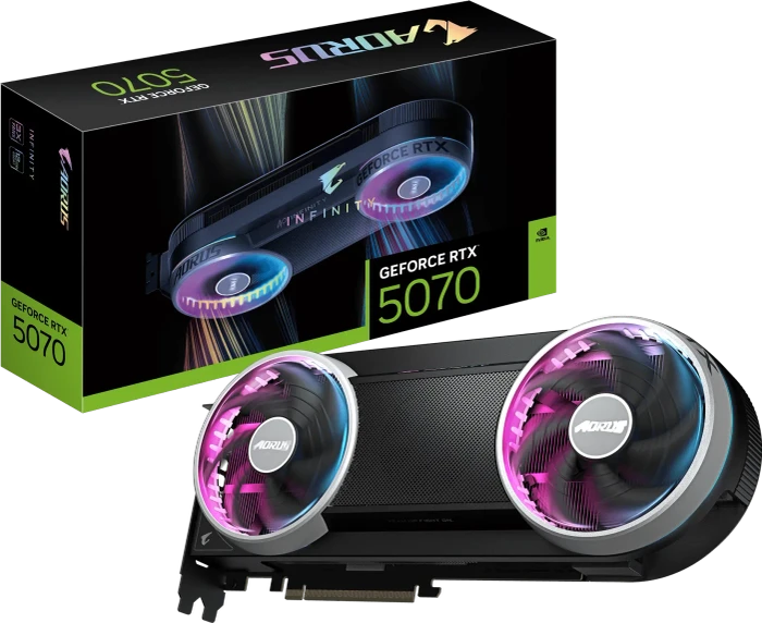 GIGABYTE AORUS GeForce RTX 5070 Infinity 12G, 12GB GDDR7, HDMI, 3x DP