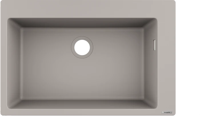 Hansgrohe S51 S510-F660 660 Einbau Becken mittig betongrau