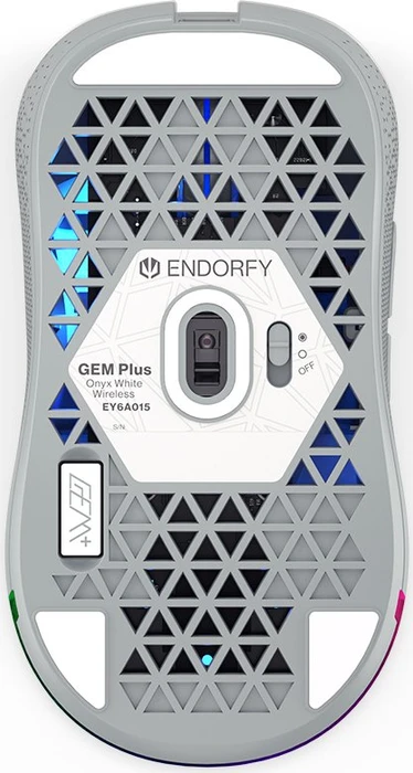 Endorfy GEM Plus Wireless Onyx White, weiß/grau, USB