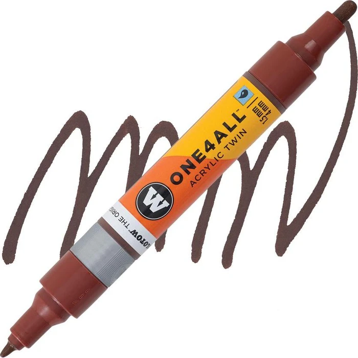 Molotow ONE4ALL Twin 1.5/4mm Acrylmarker haselnussbraun