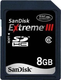 SanDisk Extreme III 8GB, Class 6