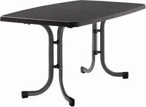 Sieger Boulevard mecalit-Pro Klapptisch 150x90cm eisengrau/schieferdekor anthrazit (253/G)