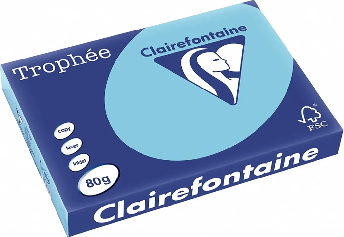 Clairefontaine Trophée Universalpapier matt azurblau, A3, 80g/m², 500 Blatt