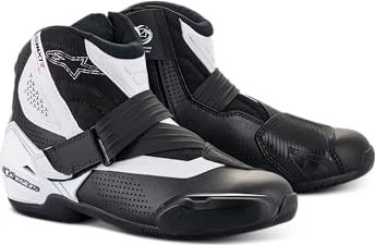 Alpinestars SMX-1 R V2 Belüfteter Motorradschuh schwarz/weiß